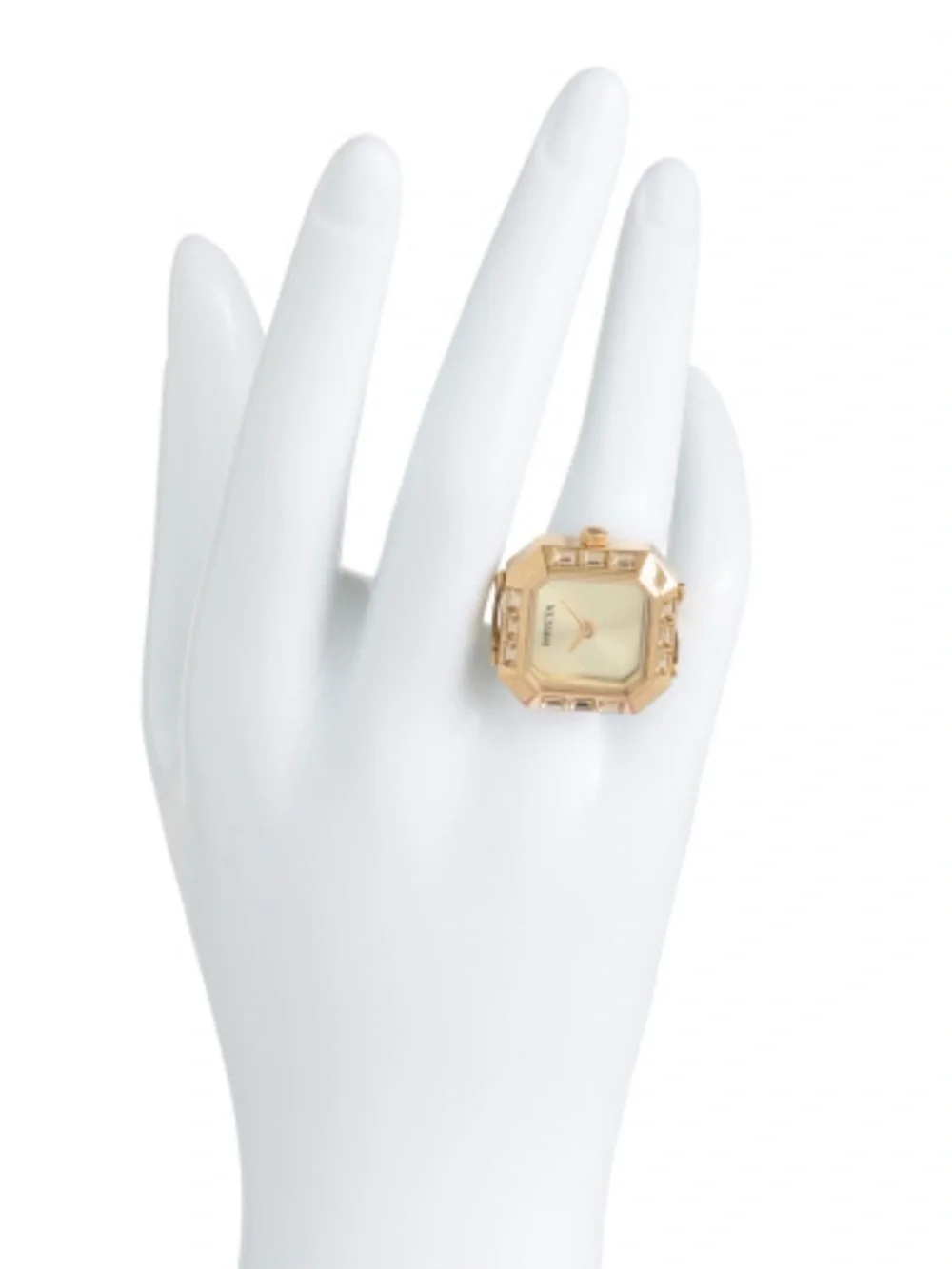 INVICTA Women's Mini Angel Lady Stainless Steel Gold Silver Dial Ring Watch - Picture 2 of 4